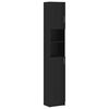 vidaXL Bathroom Cabinet Black 32x25.5x190 cm Engineered Wood