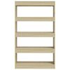 vidaXL Book Cabinet/Room Divider Sonoma Oak 80x30x135 cm Engineered Wood
