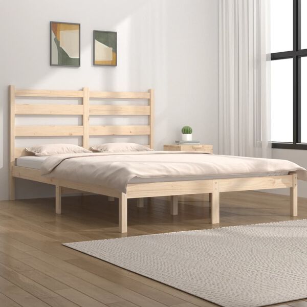 vidaXL Bed Frame without Mattress Solid Wood 160x200 cm