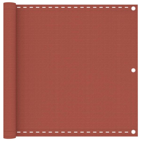 vidaXL Balcony Screen Terracotta 90x400 cm HDPE