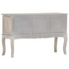 vidaXL Sideboard Grey 110x35x75 cm Solid Mango Wood