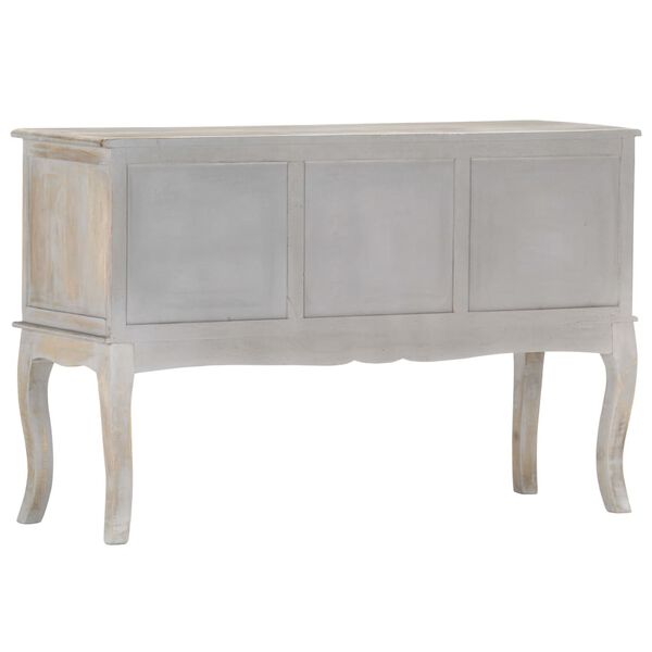 vidaXL Sideboard Grey 110x35x75 cm Solid Mango Wood