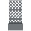 vidaXL Trellis Planters 2 pcs Grey 65x33x135 cm WPC