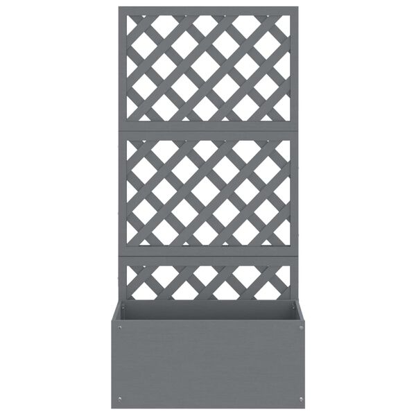 vidaXL Trellis Planters 2 pcs Grey 65x33x135 cm WPC