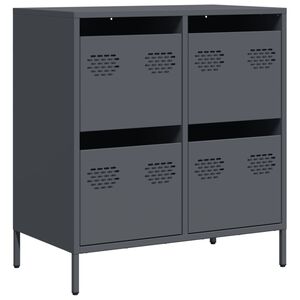 vidaXL Sideboard Anthracite 68x39x73.5 cm Cold-rolled Steel