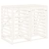 vidaXL Double Wheelie Bin Storage White Solid Wood Pine
