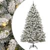 vidaXL Artificial Christmas Tree Green and White 270 cm PVC and Metal