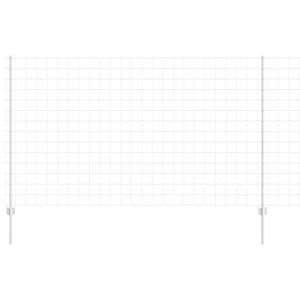 vidaXL Euro Fence with Post 10 x 1.4 m Galvanised Steel Silver Mesh