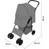 FLAMINGO Dog Buggy Anda Black 46x81.5x98 cm