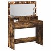 vidaXL Dressing Table Smoked Oak 100 x 41 x 135 cm Engineered Wood