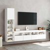 vidaXL 4 Piece TV Wall Units with LED White Engineered Wood