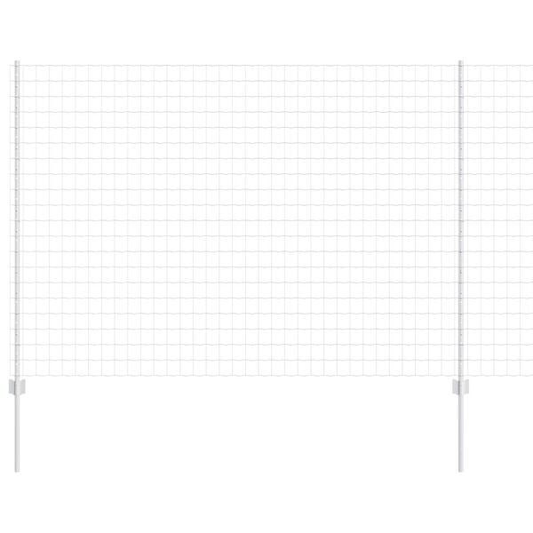 vidaXL Fence with Post Silver 1.6 x 10 m Steel