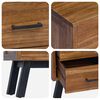 vidaXL Bedside Table Natural 40 x 35 x 55 cm Solid Teak Wood