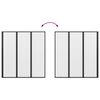 vidaXL Shower Screen Folding Black 132 x 2 x 140 cm Aluminium and PP