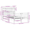 vidaXL Bookcase Bed without Mattress 135x190 cm Doouble Solid Wood Pine
