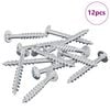 vidaXL Screw 12 pcs Silver 9.8 x 35 mm Iron