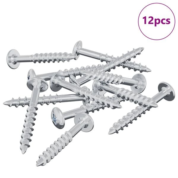 vidaXL Screw 12 pcs Silver 9.8 x 35 mm Iron