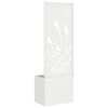 vidaXL Garden Privacy Screen White 50 x 140 cm Cold-rolled steel