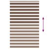 vidaXL Zebra Blind Brown 145x200 cm Fabric Width 140.9 cm Polyester