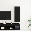 vidaXL Wall TV Cabinet Black Oak 30.5 x 30 x 90 cm Engineered Wood