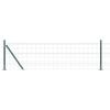 vidaXL Euro Fence with Concrete Base 25 x 0.4 m PVC-Coated Steel Green