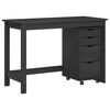 vidaXL Desk and Rolling Cabinet Set MOSS 2 pcs Black