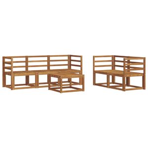 vidaXL Outdoor Sofa Set 6 pcs Natural Solid Acacia Wood