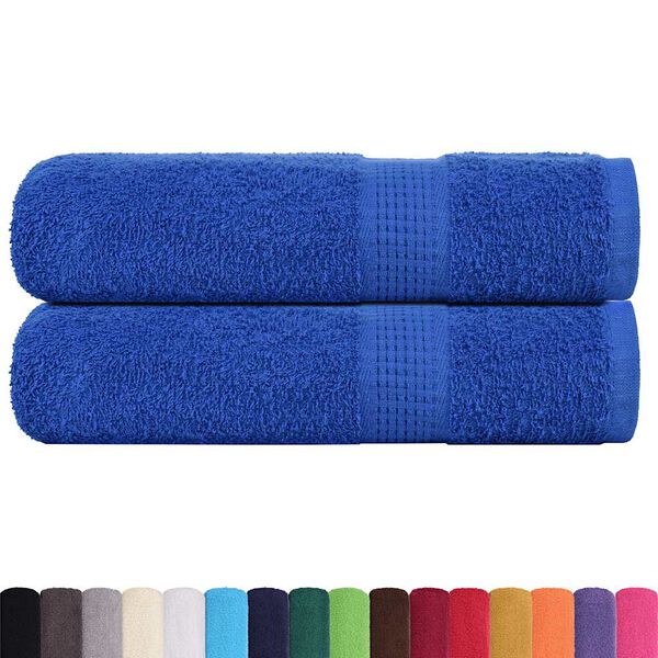 vidaXL Bath Towels "FROGN" 2 pcs Blue 100x150 cm 360 gsm
