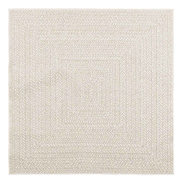 vidaXL Rug ZIZUR Cream 120x120 cm Jute Look Indoor and Outdoor