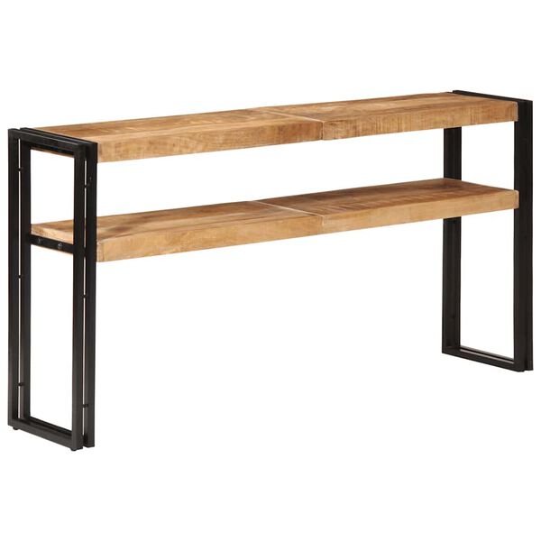 vidaXL Console Table 150x30x75 cm Rough Mango Wood