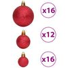 vidaXL Christmas Baubles 100 pcs Wine Red 3 / 4 / 6 cm