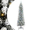 vidaXL Artificial Christmas Tree with 300 LEDs with Stand White 240 cm