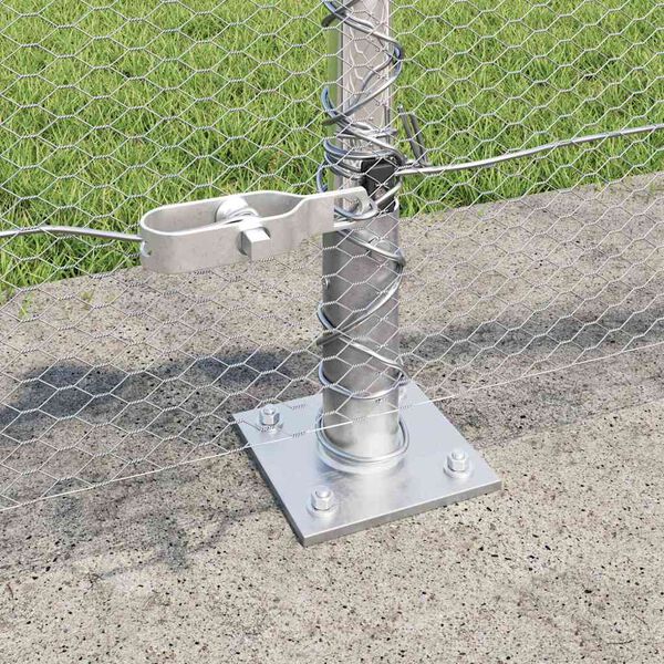 vidaXL Fence Post Silver 100 x 0.6 m (13 mm mesh) Steel