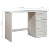 vidaXL Desk with Drawers 110x50x74 cm Solid Pine Wood