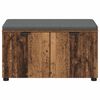 vidaXL Hall Bench with Cushion with Storage Old Wood 80 x 46 x 46 cm