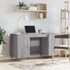 vidaXL Desk Grey Sonoma 140x50x75 cm Engineered Wood