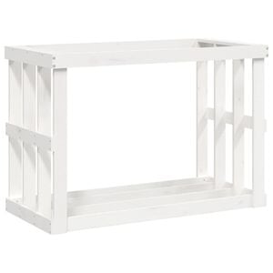 vidaXL Outdoor Log Holder White 108x52x74 cm Solid Wood Pine