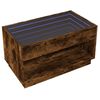 vidaXL Coffee Table with Infinity LED Smoked Oak 90x50x50 cm