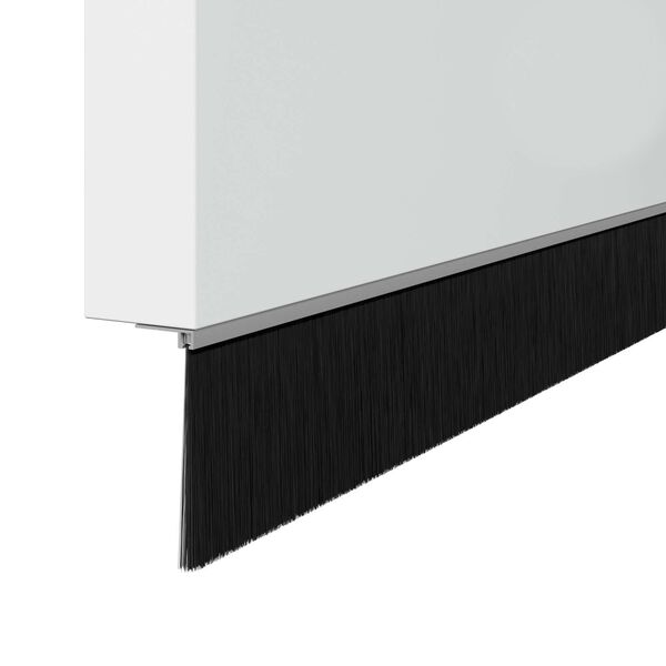 vidaXL Screw-on Door Brush Seals 2 pcs Silver 100 cm Aluminium Alloy