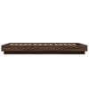 vidaXL Bed Frame with LED Lights without Mattress Brown Oak 100x200cm