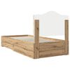 vidaXL Bed Frame with Drawer Artisan Oak 100 x 200 cm Engineered Wood