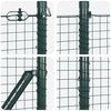 vidaXL Fence Post Green 50 x 1.4 m (25 x 25 mm mesh) Steel and PVC