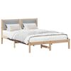 vidaXL Bed Frame Light Grey 135 x 190 cm Solid Pine Wood