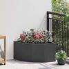 vidaXL Corner Planter Black 60 x 60 x 35 cm Steel