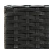 vidaXL 5 Piece Garden Bar Set Poly Rattan Black
