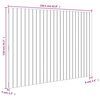 vidaXL Wall Headboard Grey 159.5x3x110 cm Solid Wood Pine