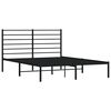 vidaXL Metal Bed Frame without Mattress with Headboard Black 140x190cm