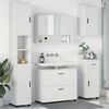 vidaXL Bathroom Furniture Set 5 pcs White Engineered Wood and Metal