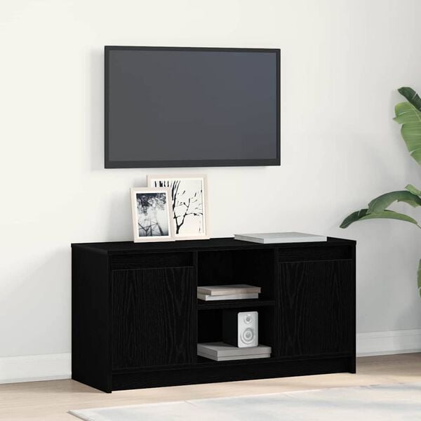 vidaXL TV Units Black 100 x 34 x 50 cm Engineered wood