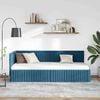 vidaXL Corner Bed Frame with Headboard Blue 80 cm x 200 cm Velvet